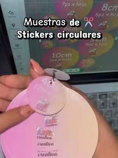 Muestrario de Stickers Circulares en Cricut