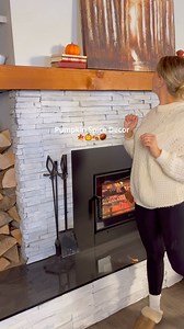 This mantel makeover is giving Pumpkin Spice Latte on a crisp fall day vibes 🎃🎃 Save this fireplace inspo & share with a fellow fall fanatic! | Regency Fireplace Products