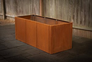 Corten Steel Planter Box – Modular Raised Bed – Large Weathered Garden Planter – Rusted Metal Flower Pot Outdoor Decor- Patent Pending - Etsy