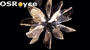 Modern Chandeliers for Dining Room, Gold D23'' Leaf Satellite Pendant Light, Crystal Chandelier Dining Room Chandelier Over Table, LED Chandelier Light Fixture Sputnik Chandelier for Living Room Foyer