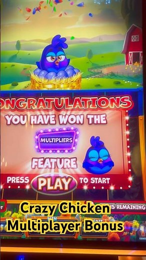 🐔 Crazy Chicken Slot Multiplayer Bonus Feature on Min Bet! 🎰