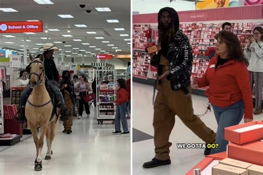 Guy Rides His Horse Into Texas Target And It Craps Everywhere