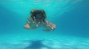 Happy Active Child Girl Swimming Pool Stock Footage Video (100% Royalty-free) 6410624 | Shutterstock