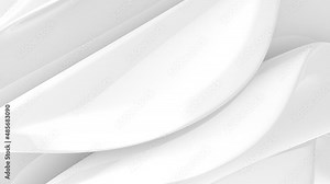 Abstract white background. Loop animation. 3D. 3D rendering