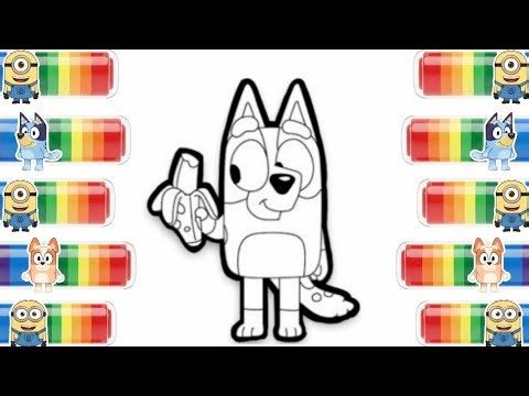 Bluey Easy Art | Draw Bluey Step by Step