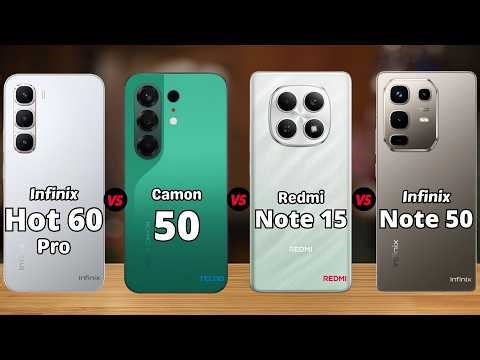 Infinix Hot 60 Pro vs Tecno Camon 50 vs Redmi Note 15 vs Infinix Note 50