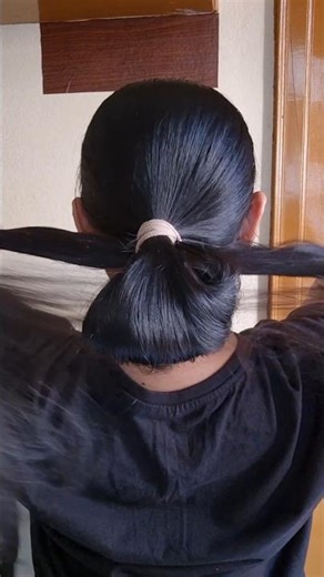 ponytail hair style girl simple and easy 💫✨️ #hairstyle #shorts