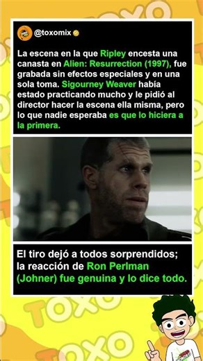 La escena en la que Ripley encesta una canasta en Alien: Resurrection fue grabada.. #curiosidades