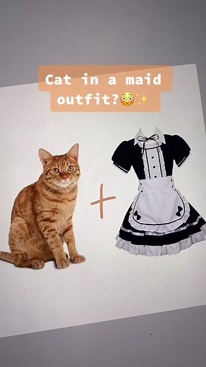 Loser Cat with Cleaning Addiction in a Maid Outfit