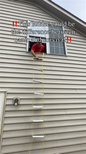 Rescue Ready on Instagram: "Ensure your family’s safety in an emergency with this easy-to-use ladder! 🚨🪜 Quick to set up and ready to climb in seconds! ⏱️ Don’t wait—order now through the link in our bio! 🔗🛒"