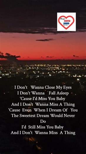 👁 I Don't Wanna Miss A Thing -#music #quotes #aerosmith #love #memes