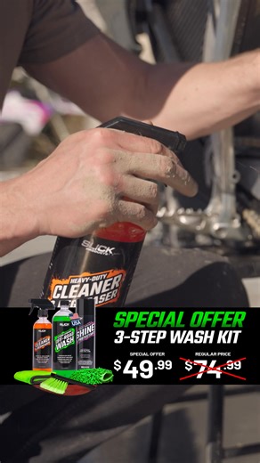 Save 30% on the Slick Products 3-Step Wash Kit. Getting a professional shine on all your dirty off-road toys just got easier. Our cleaners are proudly blended and bottled in the USA  and backed by our 100% money-back satisfaction guarantee.  Click the link to order now! | Slick Products | Facebook