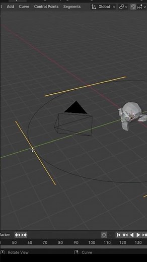 How to make a camera follow path in 1 minute #blender