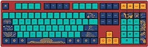 Akko World Tour Beijing 108-Key Wired Mechanical Gaming Keyboard, Programmable with OEM Profiled PBT Dye-Sub Keycaps and N-Key Rollover, Mac/Win Compatible Sakura Switch