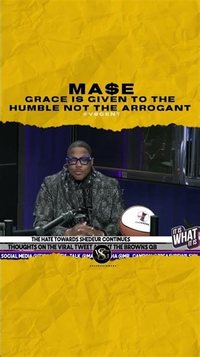 #mase Grace is given to the humble not the arrogant. 🎥 @itiswhatitis_talk