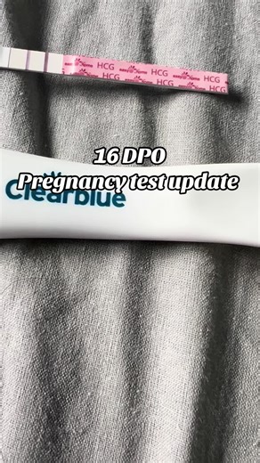 16dpo pregnancy test ❤️ they are from this morning so dried up . I am gonna buy this Friday clear blue weeks indicator I hope I will get 3 result ❤️❤️ Please God . I have to say I was very anxious but I am very positive now xx all will be good xx #pregnant #pregnantlife #4weekspregnant#babyno2 #clearblueconfirmed