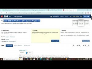 Excel 2021 In Practice - Ch 1 Guided Project 1-3 | SIMnet Excel Assignment 2024 Step-by-Step Help