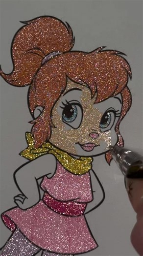 @coloringxgirlx on Instagram: "Brittany ~ The Chipettes #80s #thechipmunks #chipettes #coloring #glitterpens #art #80snostalgia #satisfying #satisfyingvideos #coloringpages #1980s #80sthrowback"