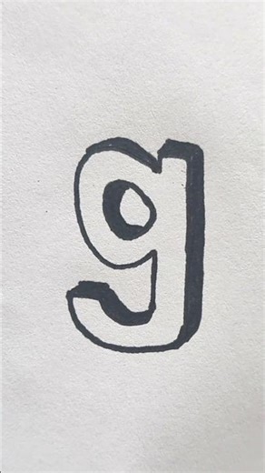 Easy 3D Letter g | #3d #3dart #3dletterdrawing #3dalphabets #alphabet #ytshorts #shorts #art