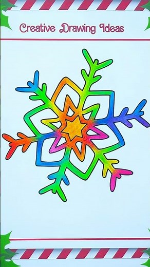 How to Draw a Snowflake for Christmas ✏️🎄Simple Step-by-Step