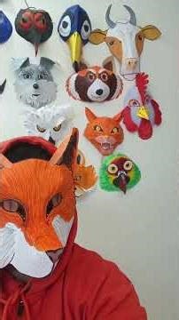 animal mask making | fox mask making | animal craft #animalmask #easycraftmakingidea #papercraft