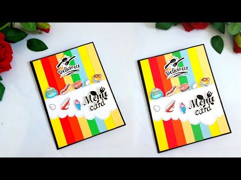 Menu Card design ll Menu Card kaise banaye ll menu card design for school project l #38