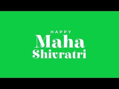Creative Maha Shivratri Festival Typography Animation | Green Screen