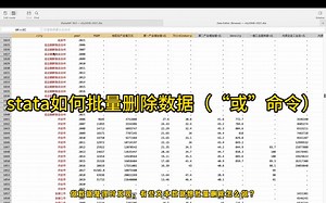 stata如何批量删除数据（“或”命令）