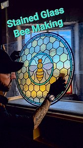 605K views · 24K reactions | Dang! I do always love making a circular window! Traditional stained glass bee made  and ready for encapsulation inside a double glazed unit. I recorded a chunk of the glass cutting on this project as a 'FaceBook Live' a week or so ago. With the positive response I thought I'd put together this little video to show the rest of the process. Hope you enjoy the results  #stainedglass #stainedglassart #craftsman | Light Leaded Designs | Facebook