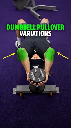 Andrew Kwong on Instagram: "Size & Shred Training program 👉🏻 deltabolic.com (link in bio) Dumbbell Pullover Variations — Know the Difference! Dumbbell pullovers work both your chest and lats, but small changes in arm position shift the emphasis: Elbows tucked → more chest involvement Elbows flared → more lat engagement Arms locked in a diagonal position behind your head and extending the elbows → turns the movement into a triceps extension, targeting the triceps Outfit from @dfyne.official - U