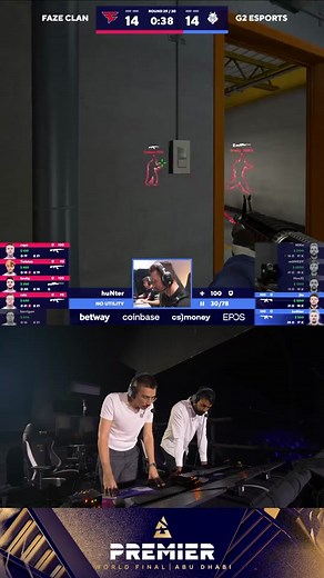 huNter & JKS Outplay FaZe 2v4 in BLAST Premier Highlights