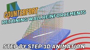 Mastering Retaining Walls: Counterfort Reinforcements in Step-by-Step 3D Animation" offers a comprehensive guide to constructing counterfort retaining walls through detailed and immersive visualizations. Step by step, viewers are taken through the intricate process of reinforcing counterfort walls, from excavation to final construction. Through engaging 3D animations, each stage of the construction process is meticulously explained, providing viewers with a clear understanding of the techniques 