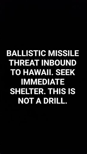 Hawaii 2018 False Alarm - Test 1