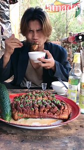 Natural Unique Cooking king shells fish meat and belly pork fat. | Yamada