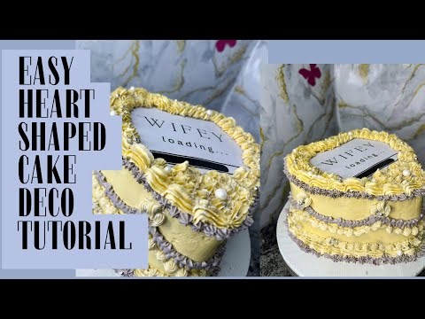 Heart-Shaped Bridal Shower Cake | Elegant & Easy Cake Decoration Tutorial