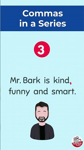 Commas in a Series Quiz - punctuation rule #english #punctuation #commas