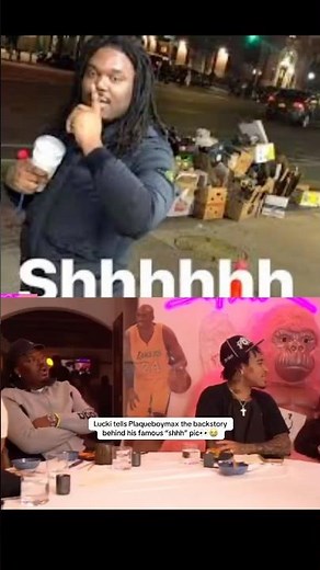Lucki tells Plaqueboymax the backstory behind his famous “Shhhh” pic #lucki #plaqueboymax