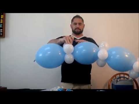 Easy Baby shower Balloon arch decoration DIY No helium required!