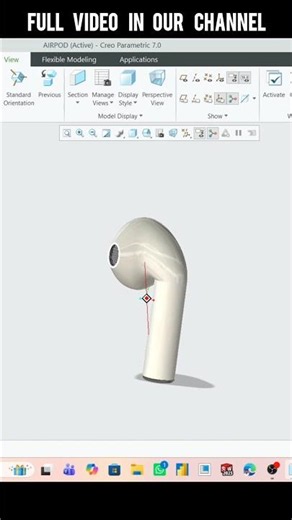 Airpod surfacing | Creo | #shorts #engineering #animation