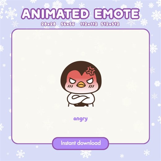 Angry Penguin Animated Emote | Twitch Discord Rage Reaction GIF (digital Download) - Etsy
