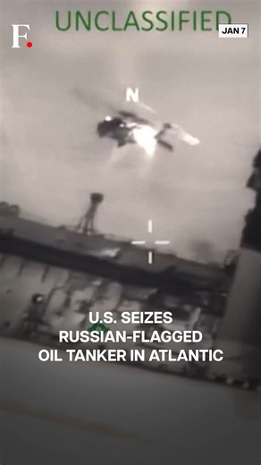 #FPReels: U.S. Seizes Russian-Flagged Tanker in North Atlantic The U.S. European Command announced that American forces have seized a Russian-flagged oil tanker in the North Atlantic for alleged violations of U.S. sanctions. The vessel, formerly named Bella 1 and now known as the Marinera, was tracked and taken under a federal court warrant after being pursued by the U.S. Coast Guard Cutter Munro. U.S. officials said the action supports a proclamation targeting sanctioned vessels seen as threate