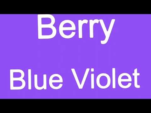 Shades Of Blue-Violet Color Tone English Names