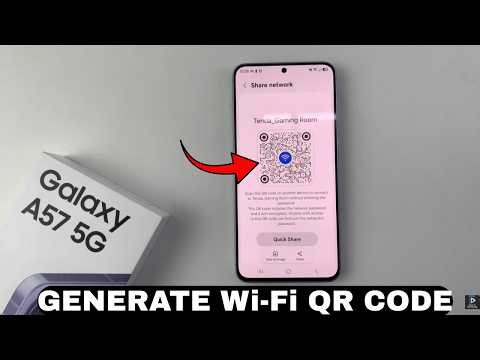 How To Generate Wi-Fi QR Code On Samsung Galaxy A57 5G