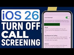 How To Turn Off Call Screening On IOS 26 - Easy Tutorial