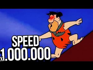 Fred Flintstone dies SPEED 1000000X