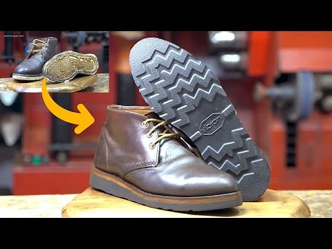 The Process of Resoling the Popular Red Wing Chukka Boots