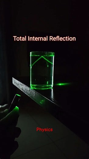 Stunning Total Internal Reflection with Water & Laser! 🌊🔦 #scienceshorts #physics #shorts