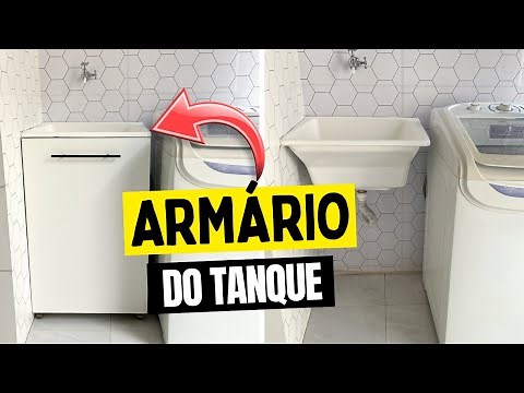 Fiz um ARMÁRIO para o TANQUE da Lavanderia! Vem ver Quanta Coisa Coube Nesse Armário!
