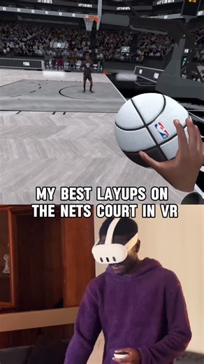 Gym Class VR on Instagram: "My best layups on the nets court in vr🔥 #gymclassvr #gcnbabundle #vrboxing #vrbaseball #baseball #homerun #baseball #football #vrfootball"