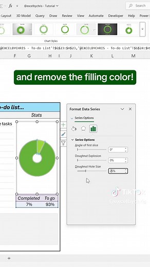 How to create a dynamic progress tasks tracker in Excel! #excel #spreadsheet #corporate